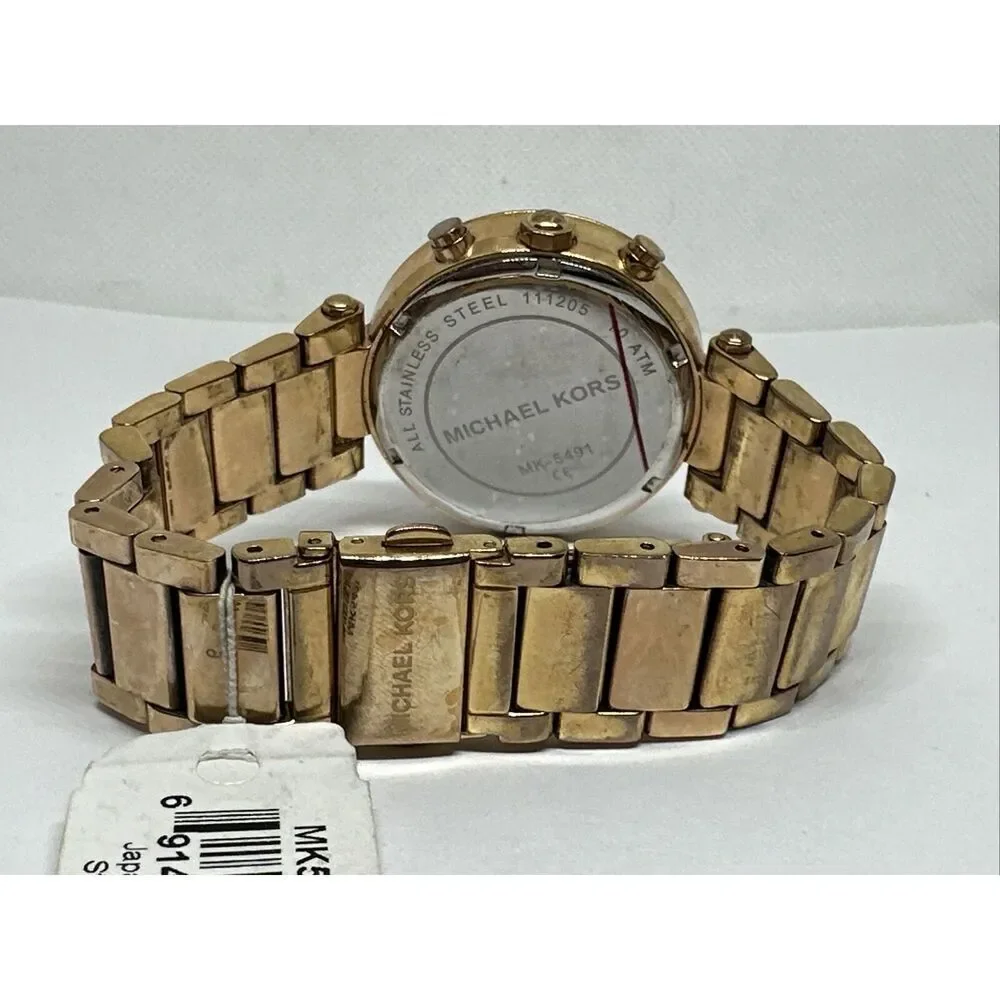 Michael Kors Parker MK5491 Women's Gold Stainless Steel Analog Dial Watch NUL35
